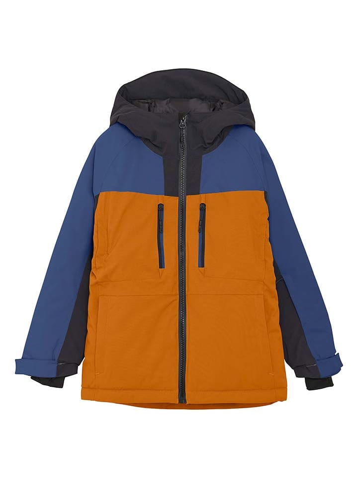 Color Kids Kurtka narciarska w kolorze czarno-niebiesko-pomarańczowym rozmiar: 140