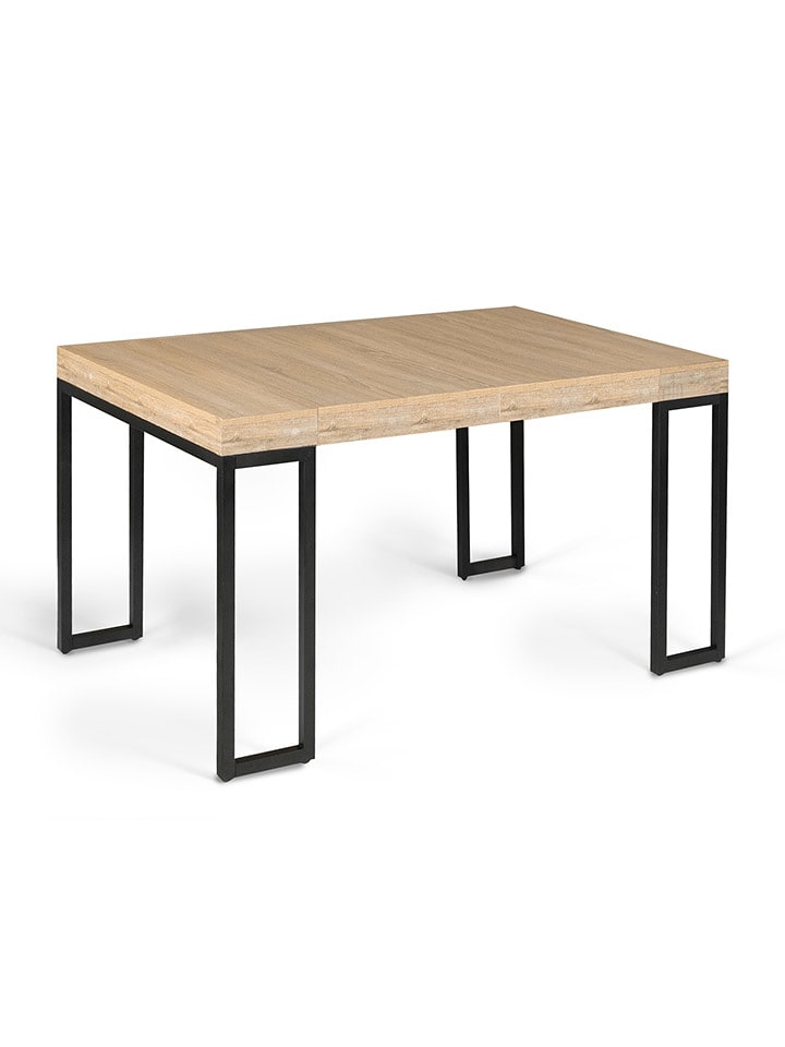 IDOMYA Factory Stół "Memphis" w kolorze jasnobrązowo-czarnym do jadalni - 45 x 75 x 90 cm rozmiar: onesize