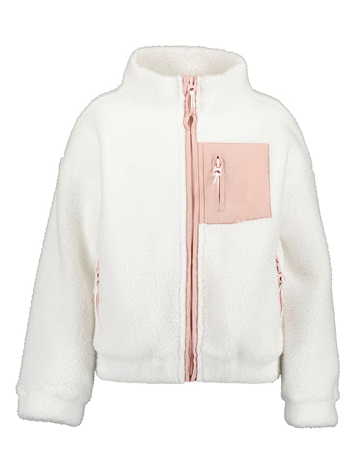 Blue Seven Kurtka polarowa w kolorze biało-jasnoróżowym rozmiar: 104