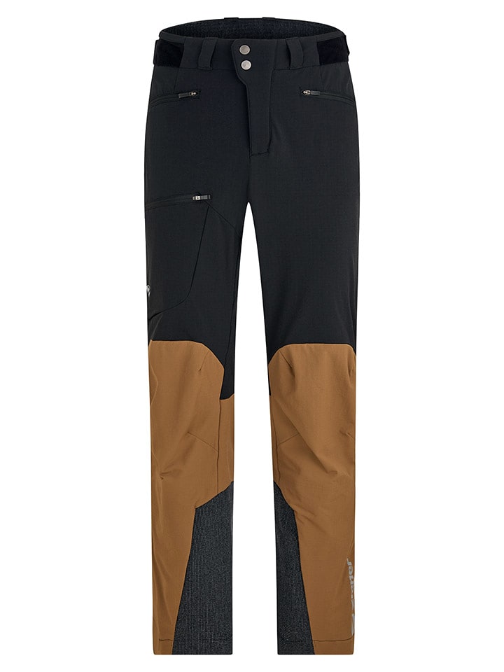 Ziener Spodnie funkcyjne "Nelius" w kolorze jasnobrązowo-czarnym rozmiar: 52