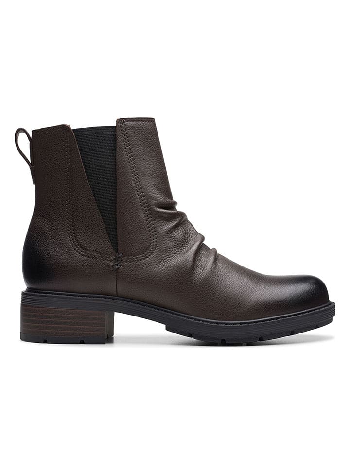 Clarks Skórzane botki "Hearth Rose" w kolorze brązowym rozmiar: 36