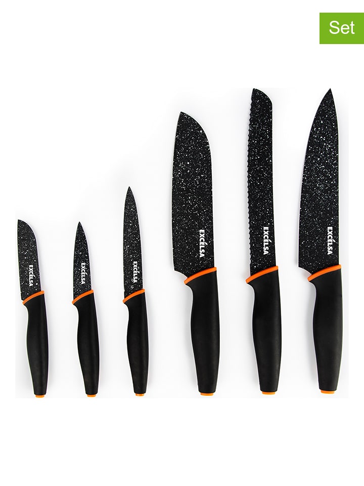 Trendy Kitchen by EXCÉLSA 6-częściowy zestaw "Chef" w kolorze czarnym rozmiar: onesize