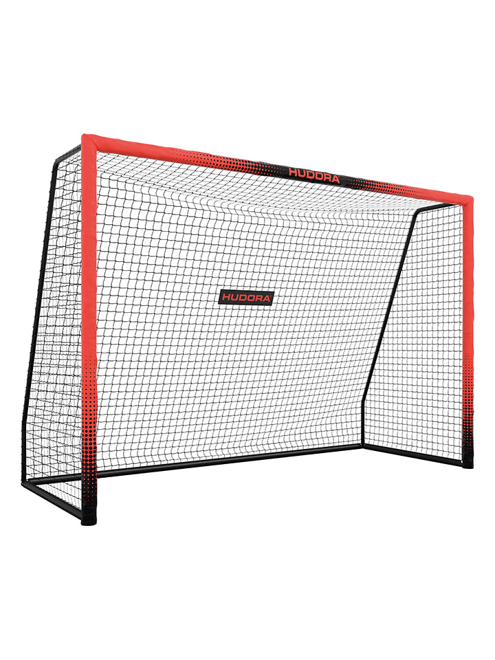 Hudora Bramka "Pro Tect 300 Advanced" w kolorze czarno-czerwonym do piłki nożnej - 6+ rozmiar: onesize