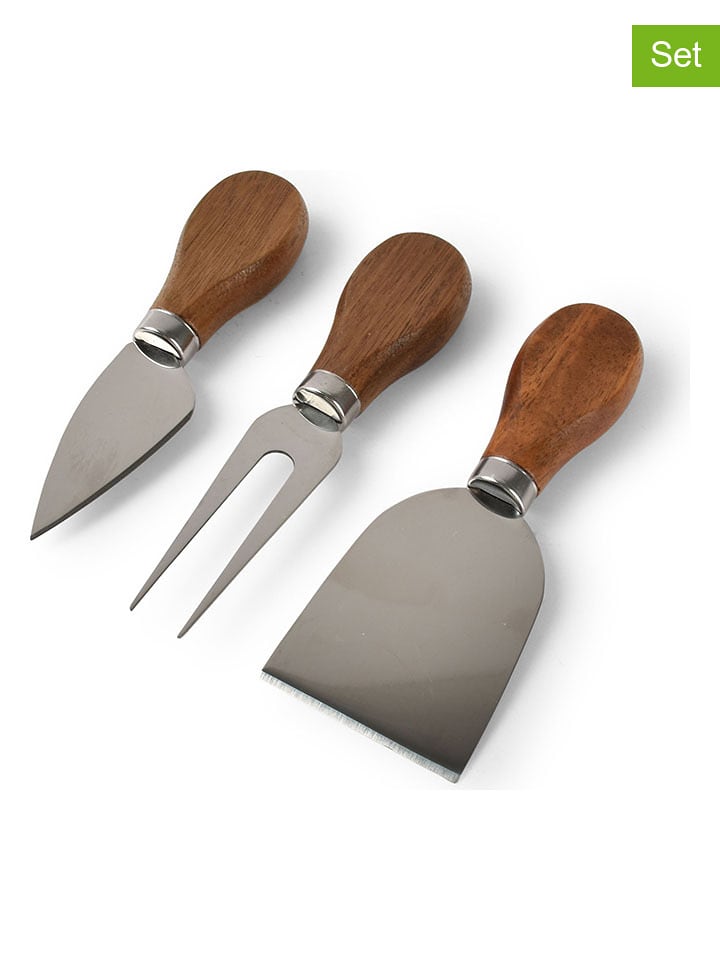 Salt and Pepper 3-częściowy zestaw "Fromage" w kolorze jasnobrązowym do sera - dł. 12,2 cm rozmiar: onesize