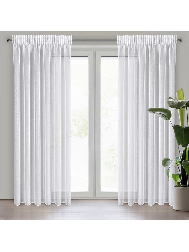 Eurofirany Zasłona "Lena" w kolorze białym rozmiar: 350x270 cm