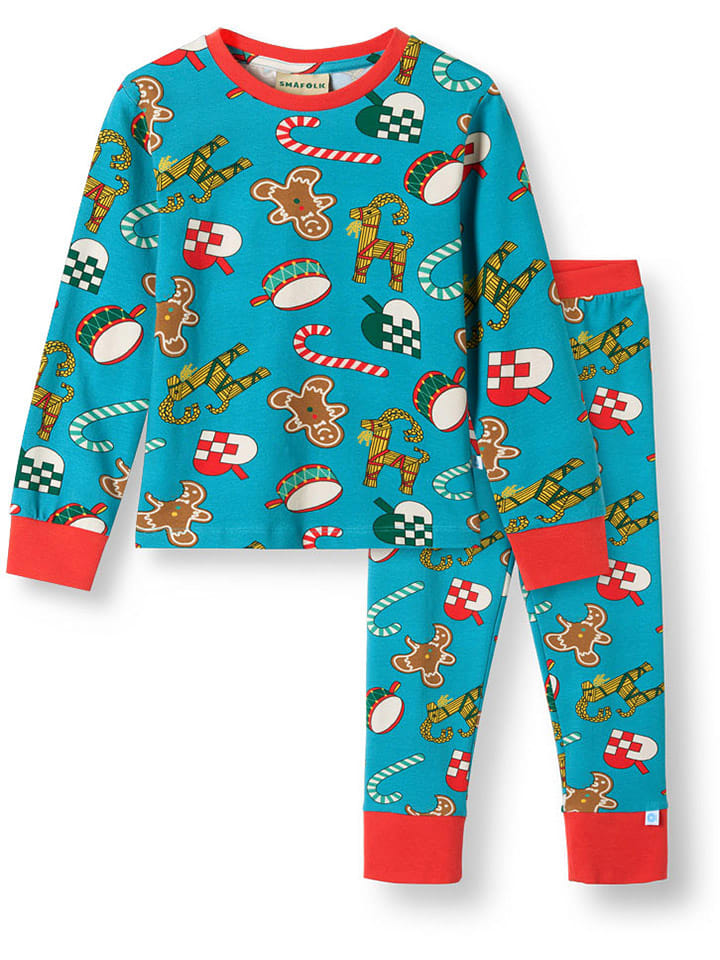 Småfolk Piżama "Jubilee" w kolorze niebieskim rozmiar: 110/116