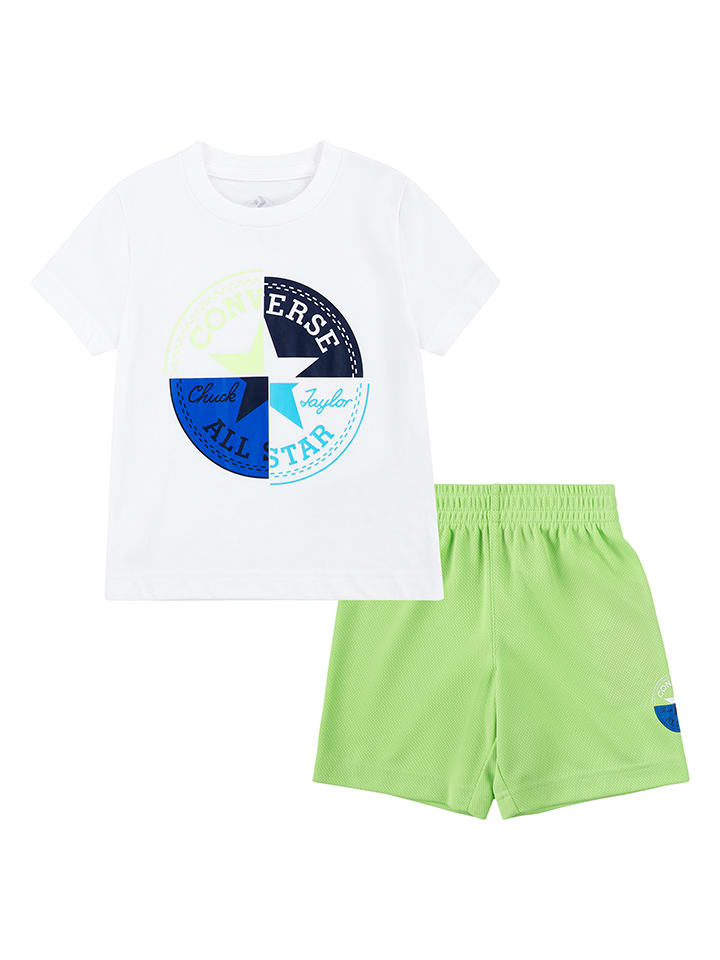 Converse 2-częściowy zestaw w kolorze biało-zielonym rozmiar: 116/122