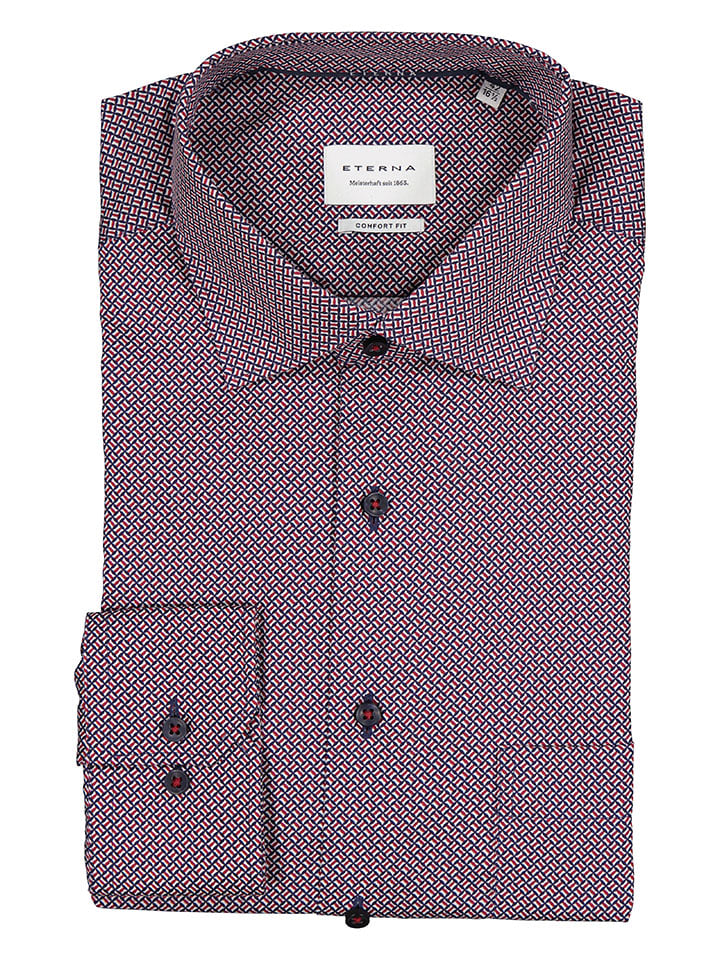 Eterna Koszula - Comfort fit - w kolorze różowo-granatowym rozmiar: 43