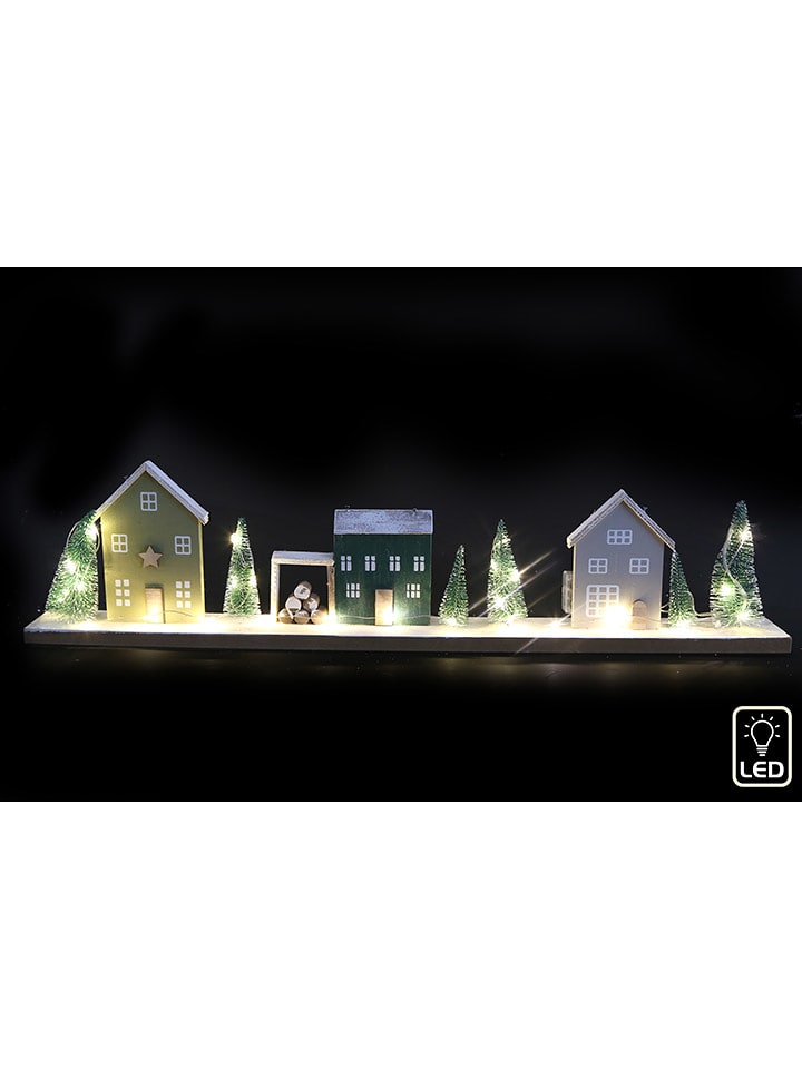 SiL Interiors Lampa dekoracyjna LED w kolorze szaro-zielonym - 60 x 13 x 5 cm rozmiar: onesize