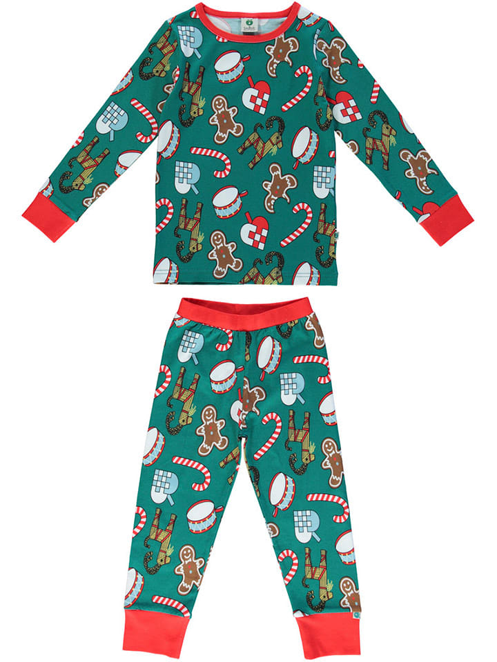 Småfolk Piżama w kolorze zielono-czerwonym rozmiar: 110/116