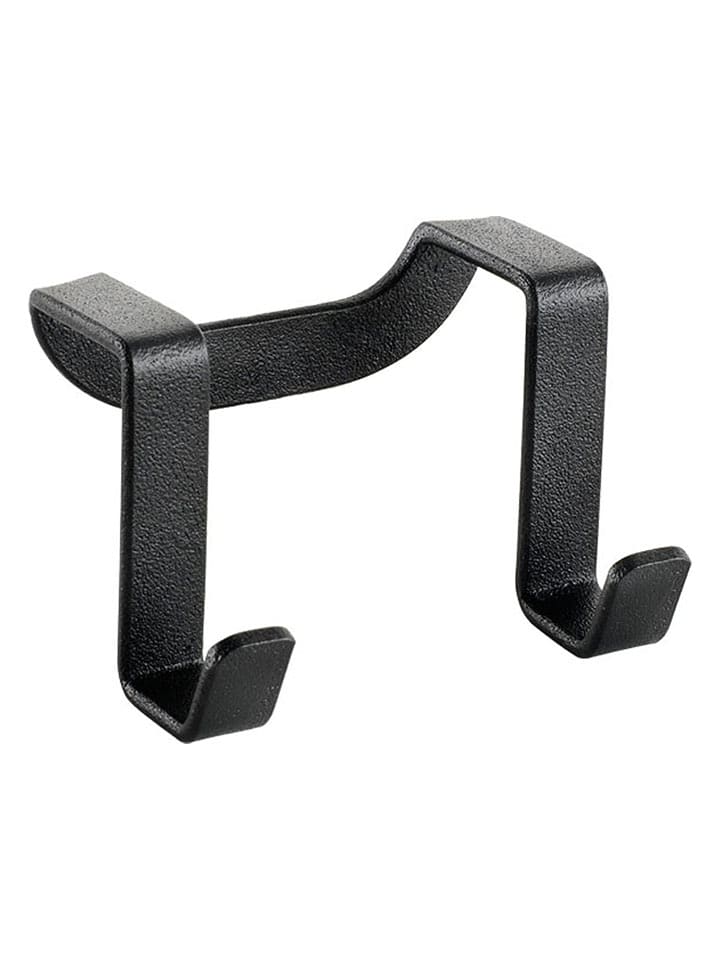 metaltex Podwójny haczyk w kolorze czarnym - 4 x 6 x 4 cm rozmiar: onesize