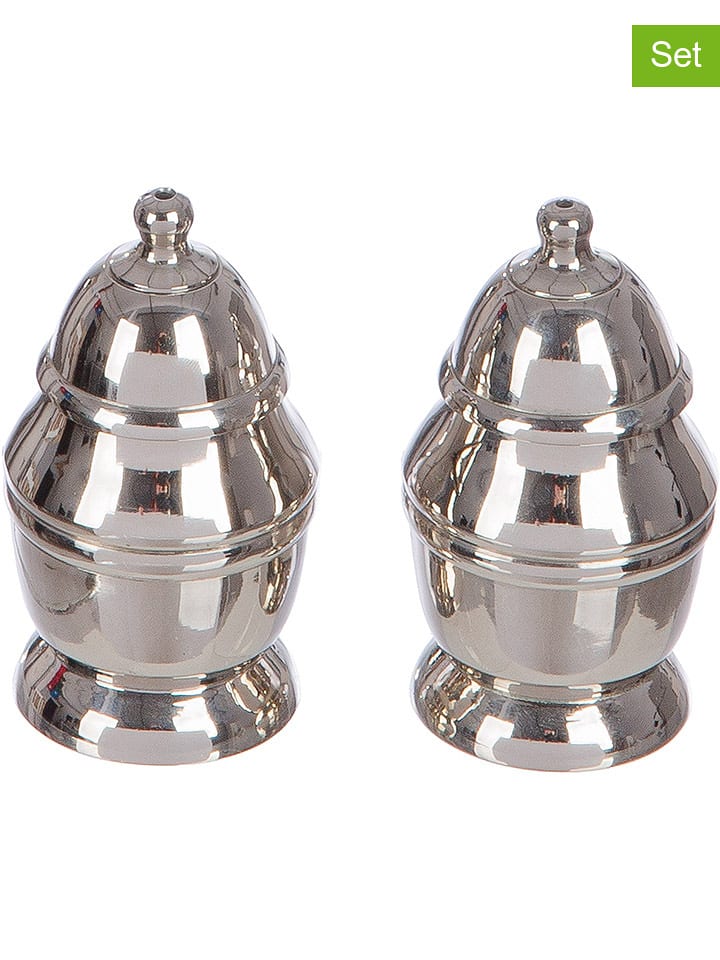 GILDE 2-częściowy zestaw "Nova" w kolorze srebrnym - wys. 7 cm rozmiar: onesize