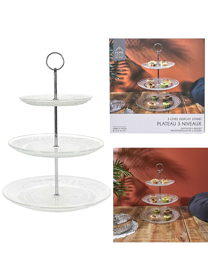 Make a Wish Etażerka w kolorze srebrnym - Ø 25 cm rozmiar: onesize