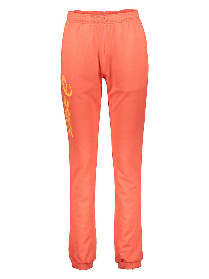 asics Spodnie dresowe "Sigma" w kolorze pomarańczowym rozmiar: 3XS