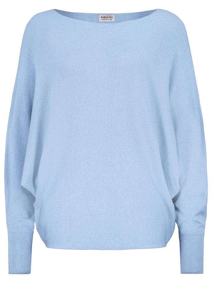 Sublevel Sweter w kolorze błękitnym rozmiar: M/L