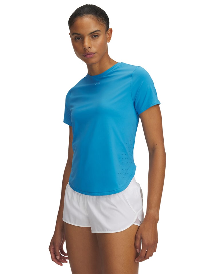 Under Armour Koszulka sportowa "Launch Elite" w kolorze niebieskim rozmiar: M