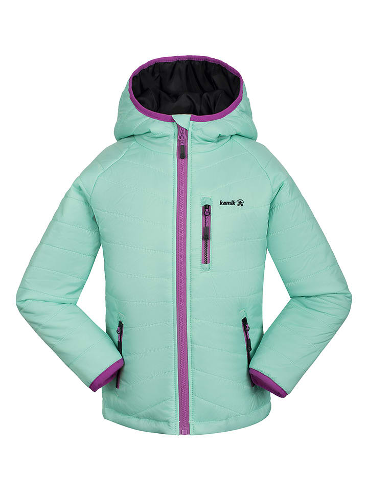 Kamik Całoroczna kurtka pikowana "Acacia" w kolorze turkusowym rozmiar: 110