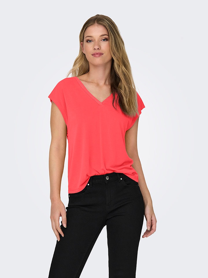 ONLY Koszulka w kolorze różowym rozmiar: XS