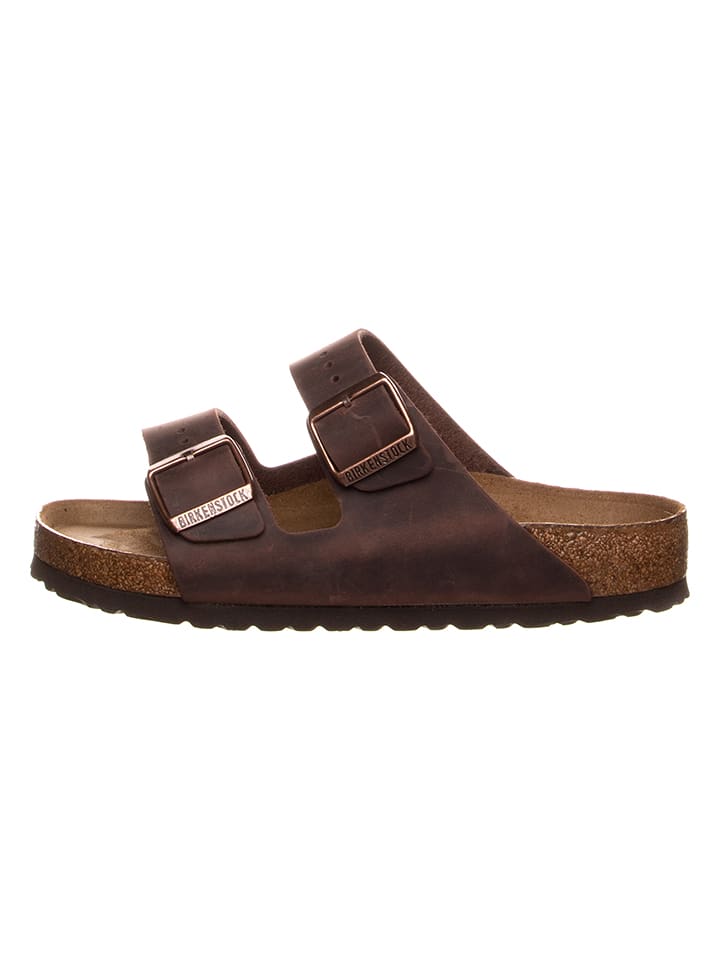 Birkenstock Skórzane klapki "Arizona" w kolorze brązowym rozmiar: 42
