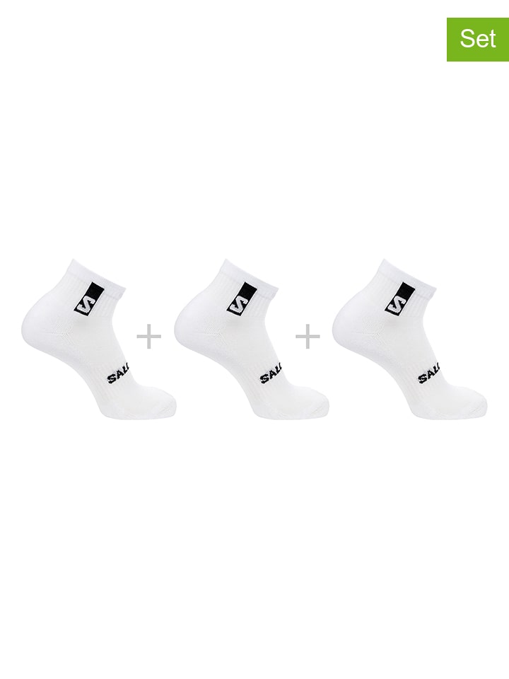 SALOMON Skarpety funkcyjne (3 pary) "Everyday Ankle" w kolorze białym rozmiar: 39-41