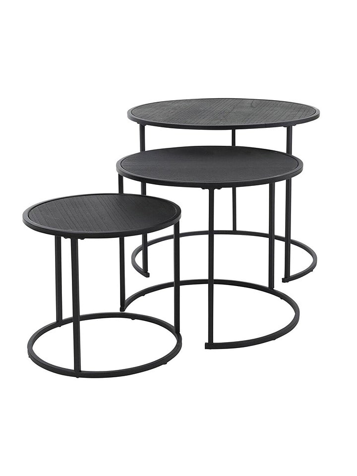 WellHome Stoliki (3 szt.) w kolorze czarnym rozmiar: onesize