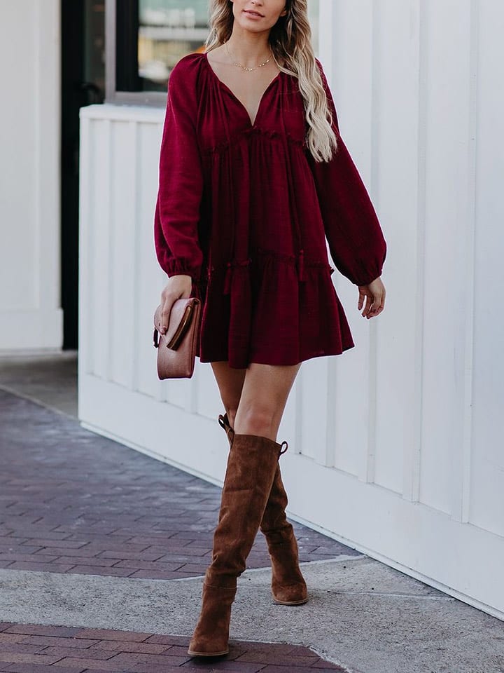 Milan Kiss Sukienka w kolorze bordowym rozmiar: XL