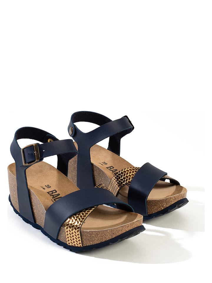 BACKSUN Sandały "Genes" w kolorze granatowym na koturnie rozmiar: 39