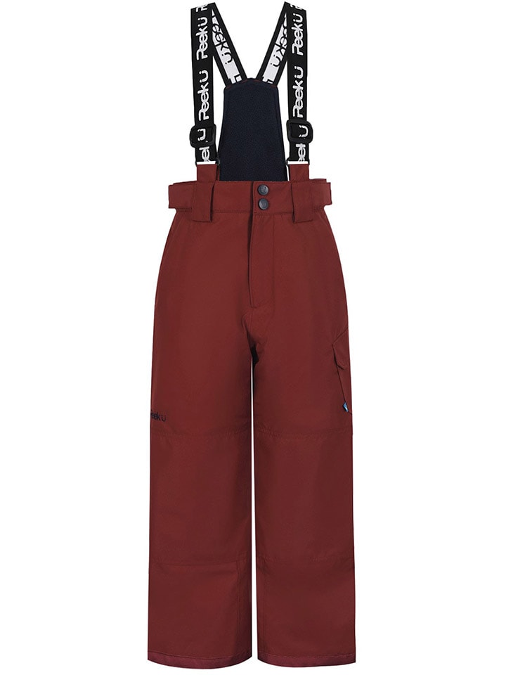 Peek U Spodnie narciarskie "Tyson" w kolorze czerwonym rozmiar: 140