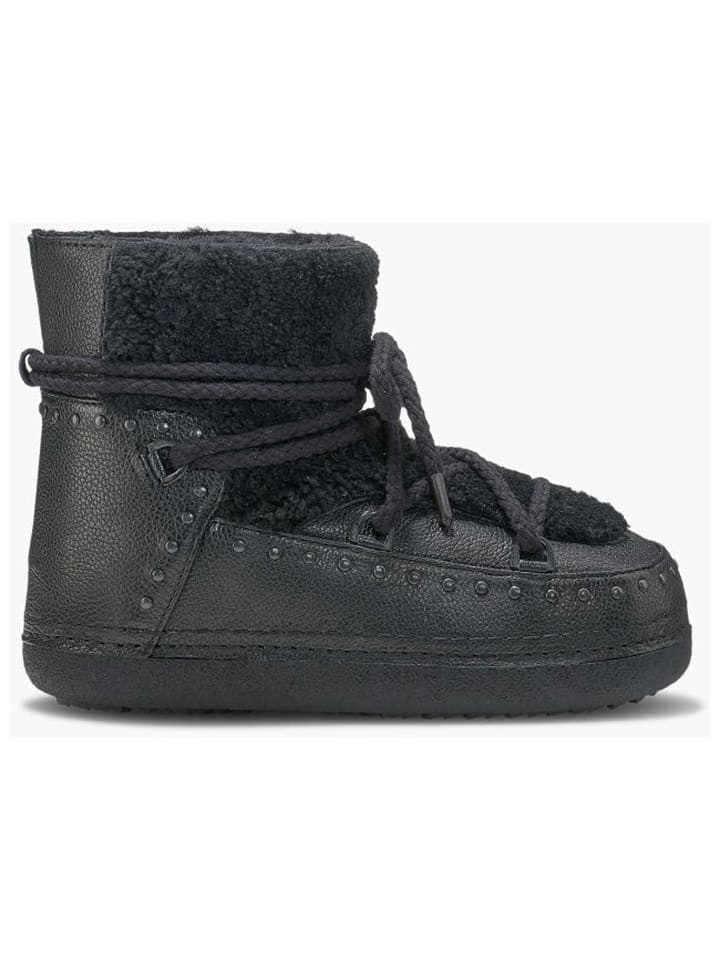 INUIKII Skórzane botki "Curly Rock" w kolorze czarnym rozmiar: 39