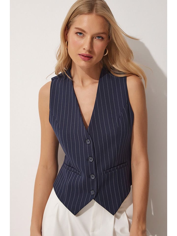 Happiness Istanbul Kamizelka w kolorze granatowym rozmiar: 40