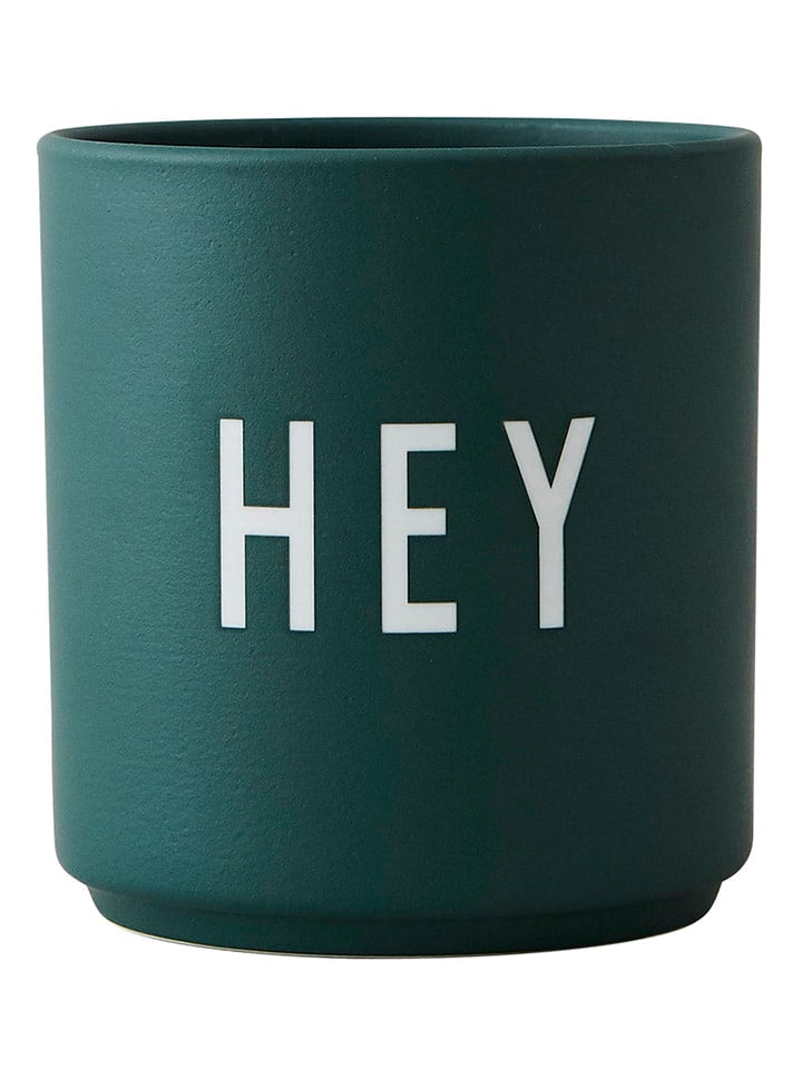 Design Letters Kubek "Hey" w kolorze zielonym do kawy - 250 ml rozmiar: onesize