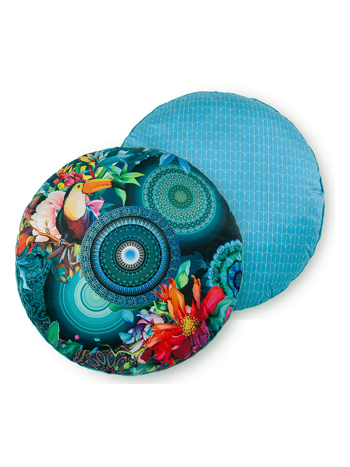 Hip Poduszka "Cailani" w kolorze błękitnym ze wzorem rozmiar: 55 cm