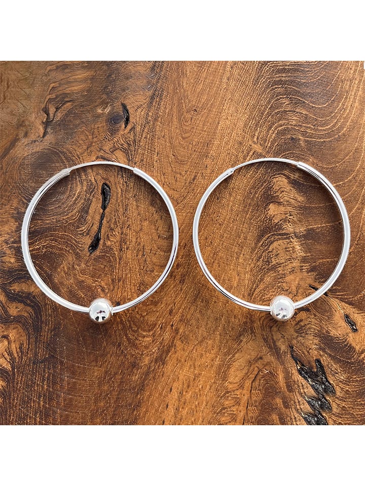 Eclat d'Argent Srebrne kolczyki-kreole rozmiar: onesize