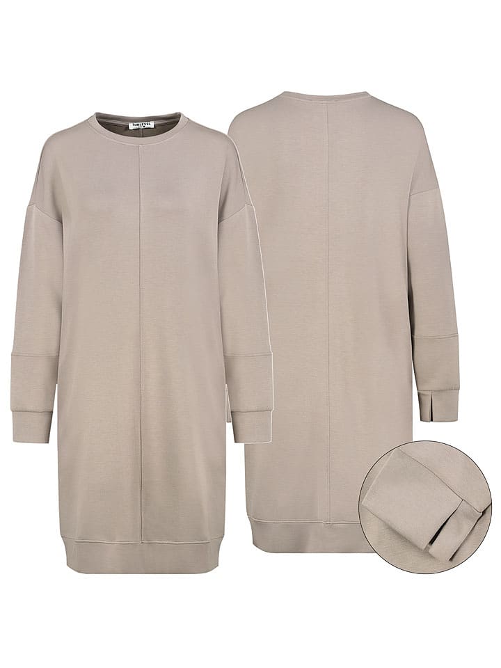 Sublevel Sukienka dresowa w kolorze beżowym rozmiar: XS