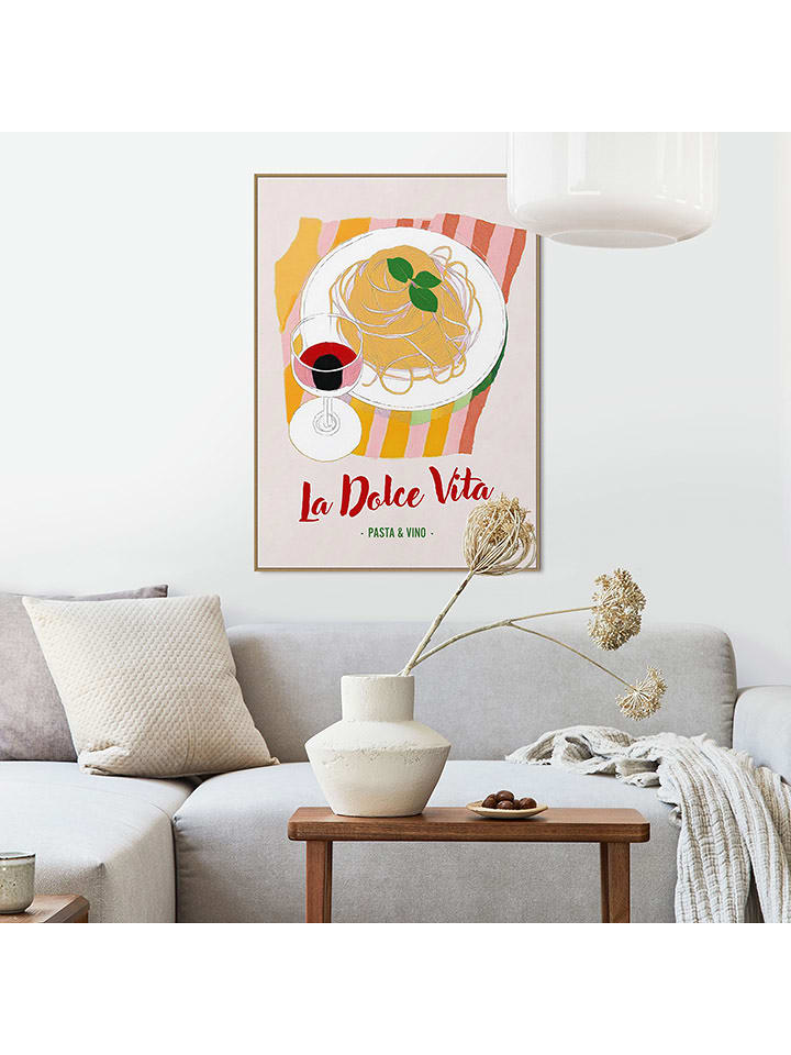 Orangewallz Druk artystyczny "La Dolce Vita" w ramce rozmiar: 50x70 cm
