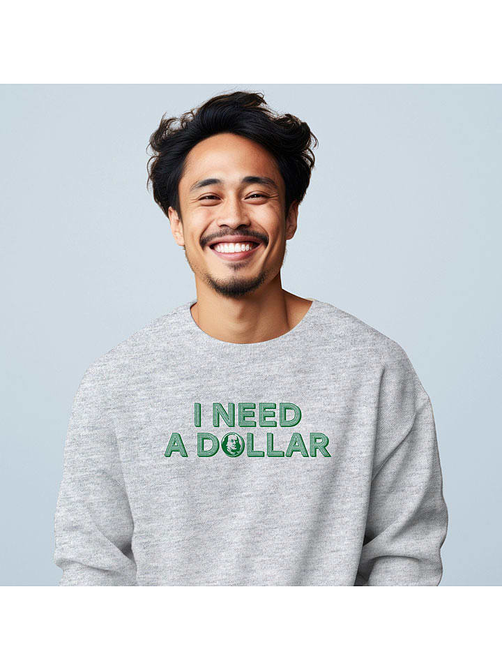 WOOOP Bluza "I need a dollar" w kolorze szarym rozmiar: XXL