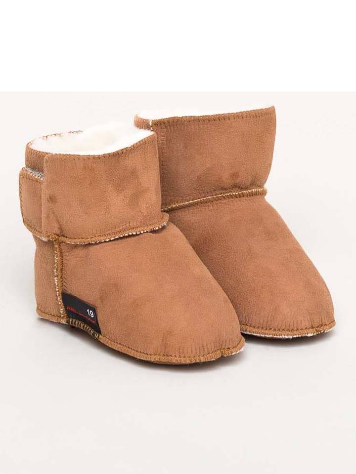 kitz pichler Kozaki w kolorze jasnobrązowym z wełny jagnięcej rozmiar: 21