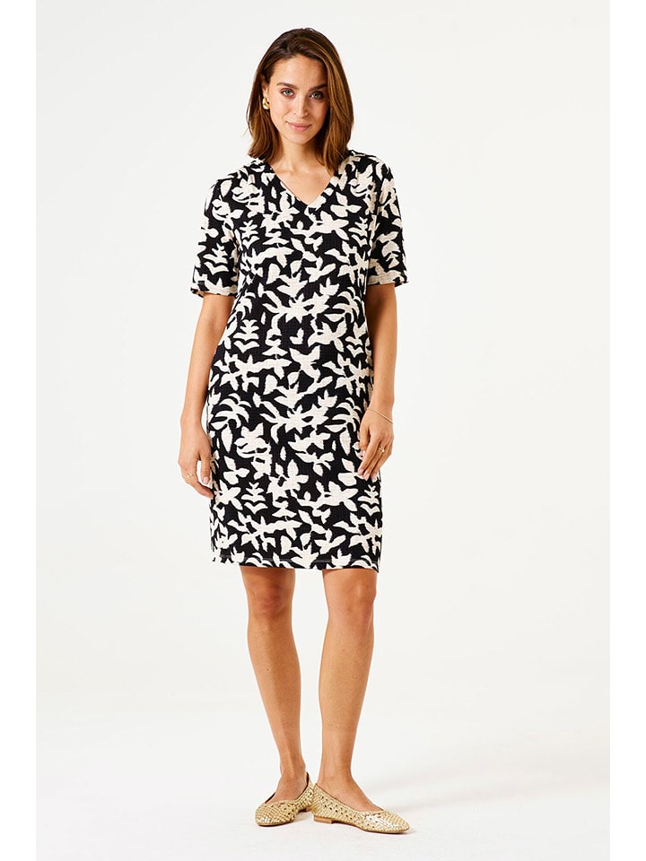 Garcia Sukienka w kolorze kremowo-czarnym rozmiar: L