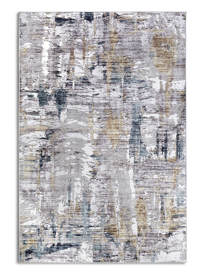 Elle Decoration Dywan "Malard" w kolorze biało-złoto-niebieskim rozmiar: 160x230 cm