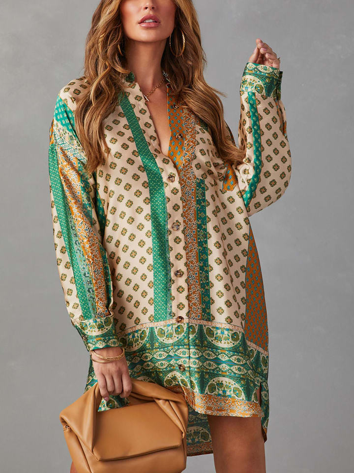 LA Angels Sukienka w kolorze beżowo-zielonym rozmiar: M