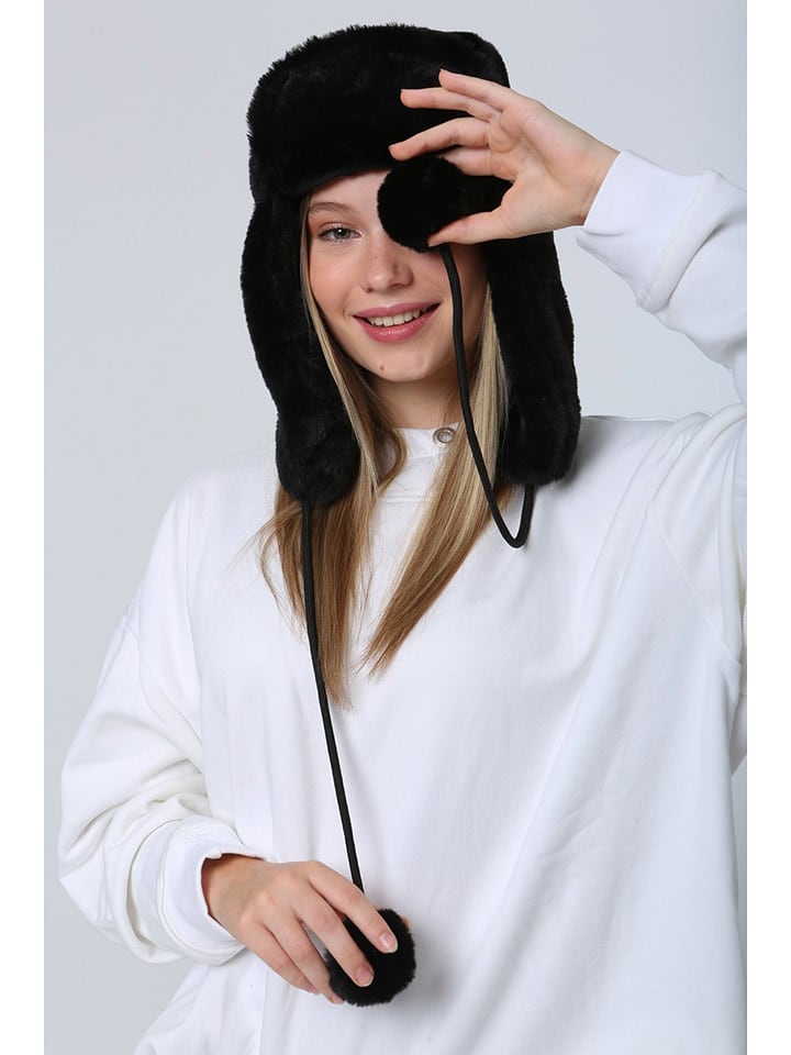 Lucky Bees Czapka w kolorze czarnym rozmiar: onesize