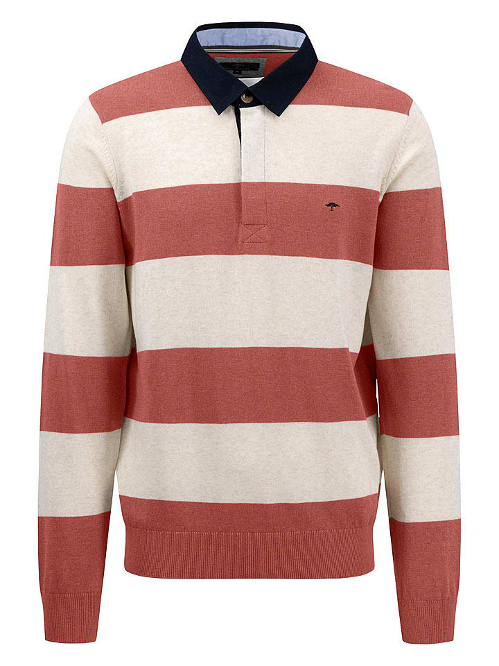 FYNCH-HATTON Koszulka polo w kolorze kremowo-jagodowym rozmiar: M