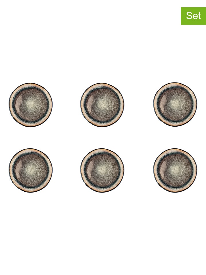 Björn Talerzyki deserowe (6 szt.) "Iris" w kolorze brązowym - Ø 21,5 cm rozmiar: onesize
