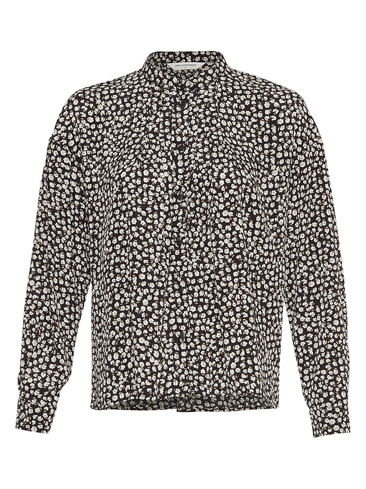 MOSS COPENHAGEN Bluzka w kolorze czarno-białym rozmiar: S