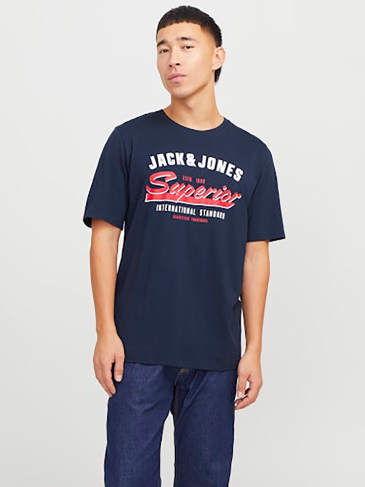 Jack & Jones Koszulka w kolorze granatowym rozmiar: M