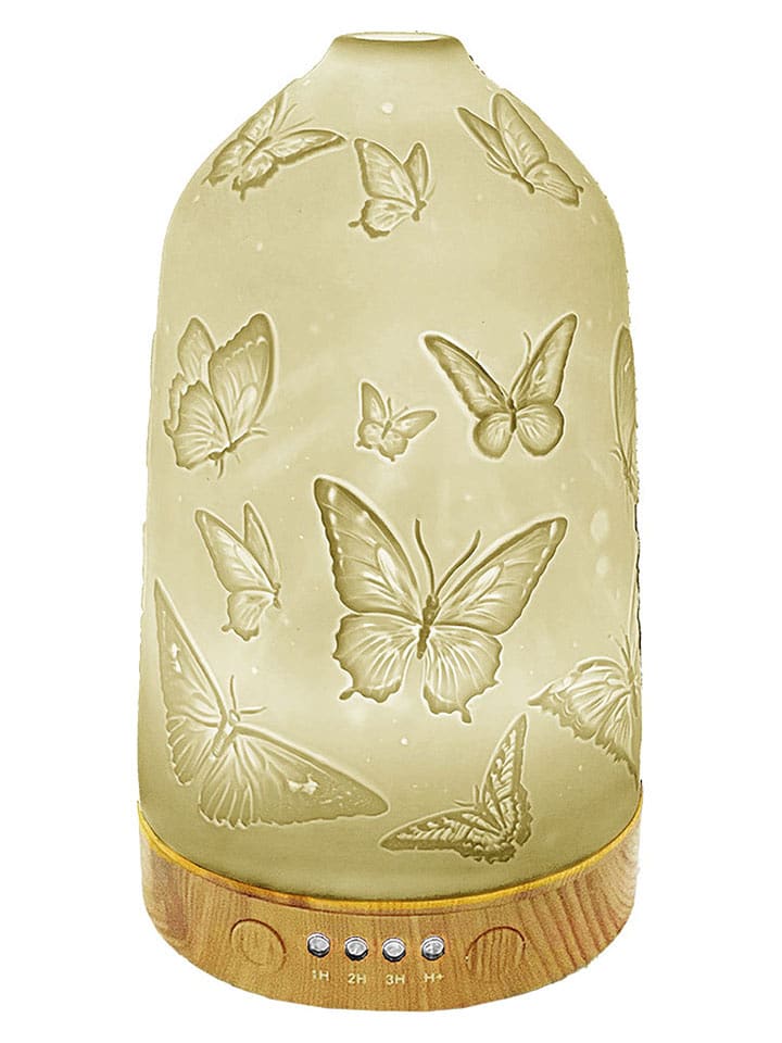 Clayre & Eef Dyfuzor olejków zapachowych w kolorze biało-zielono-brązowym - wys. 17 x Ø 9 cm rozmiar: onesize