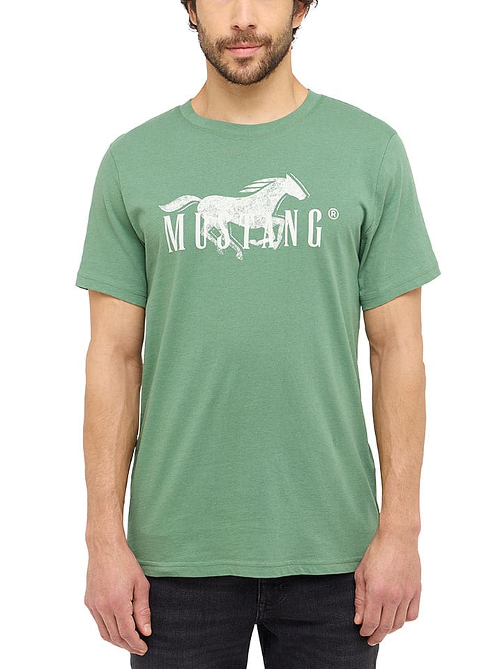 Mustang Koszulka w kolorze zielonym rozmiar: M