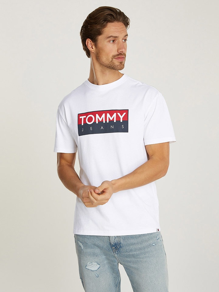 TOMMY JEANS Koszulka w kolorze białym rozmiar: XL