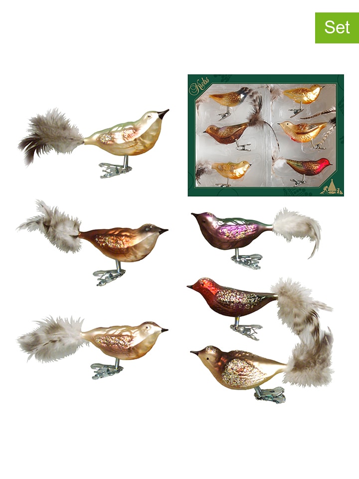 Krebs Glas Lauscha Ozdoby choinkowe (6 szt.) ze wzorem rozmiar: onesize