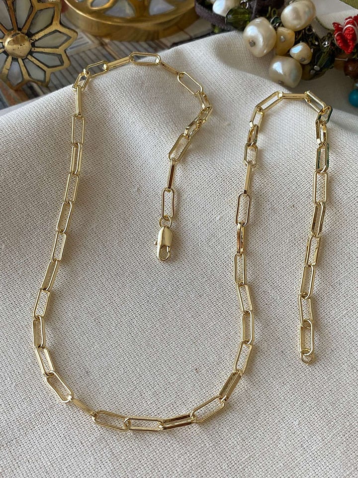 Luseera Pozłacany naszyjnik - dł. 45 cm rozmiar: onesize